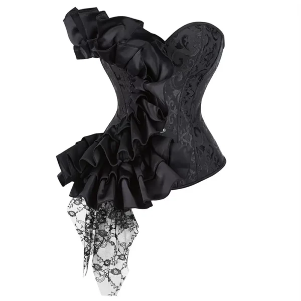 Corset Noir Bouquet des Ténèbres (7) Corset Noir Bouquet des Ténèbres