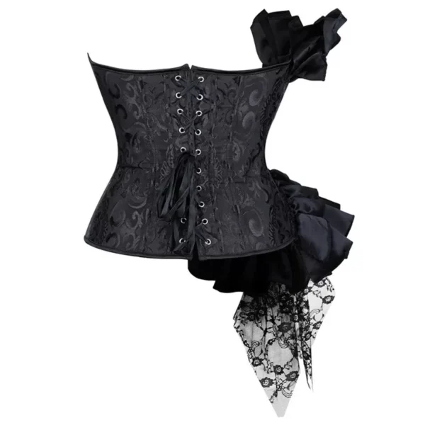 Corset Noir Bouquet des Ténèbres (8) Corset Noir Bouquet des Ténèbres