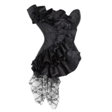Corset Noir Bouquet des Ténèbres (9) Corset Noir Bouquet des Ténèbres