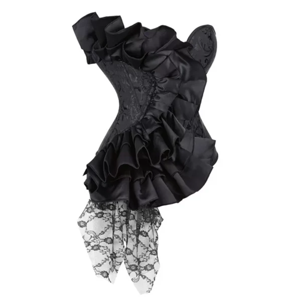 Corset Noir Bouquet des Ténèbres (9) Corset Noir Bouquet des Ténèbres