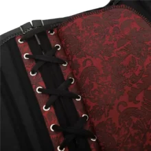 Corset punk rock rouge et cuir clouté Dreamcatcher (vue zoom intérieur) Corset punk rock rouge et cuir clouté Dreamcatcher (vue zoom intérieur)