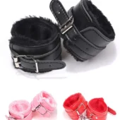 Menottes cuir et fourrure (1) Menottes cuir et fourrure