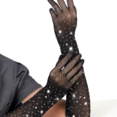 Gants Longs en Résille Scintillants (2) Gants Longs en Résille Scintillants (2)