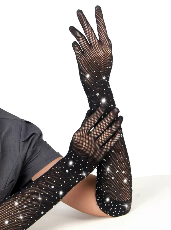 Gants Longs en Résille Scintillants (2) Gants Longs en Résille Scintillants (2)