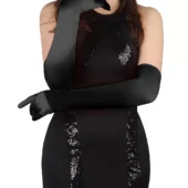 gants longs en satin noir (1) gants longs en satin noir (1)