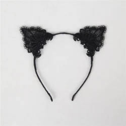 serre-tete oreilles de chat noir ou blanc (3)