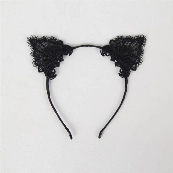 serre-tete oreilles de chat noir ou blanc (3)