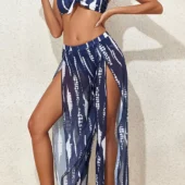 Bikini Tie Dye et sa jupe longue Blue (profil) Bikini Tie Dye et sa jupe longue Blue (profil)