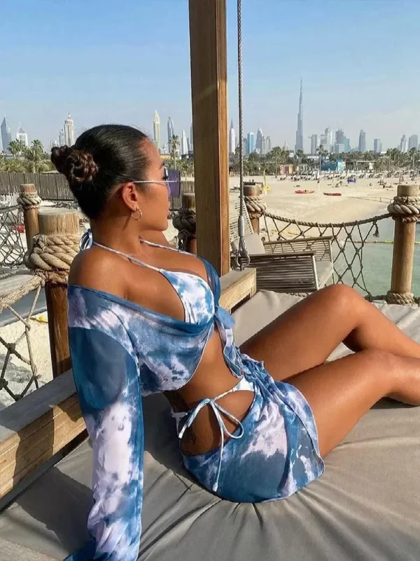 Bikini cache cœur et paréo Farah (arrière)