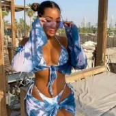 Bikini cache cœur et paréo Farah (face)