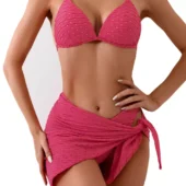 Ensemble Bikini et Paréo Nayade (rose face)