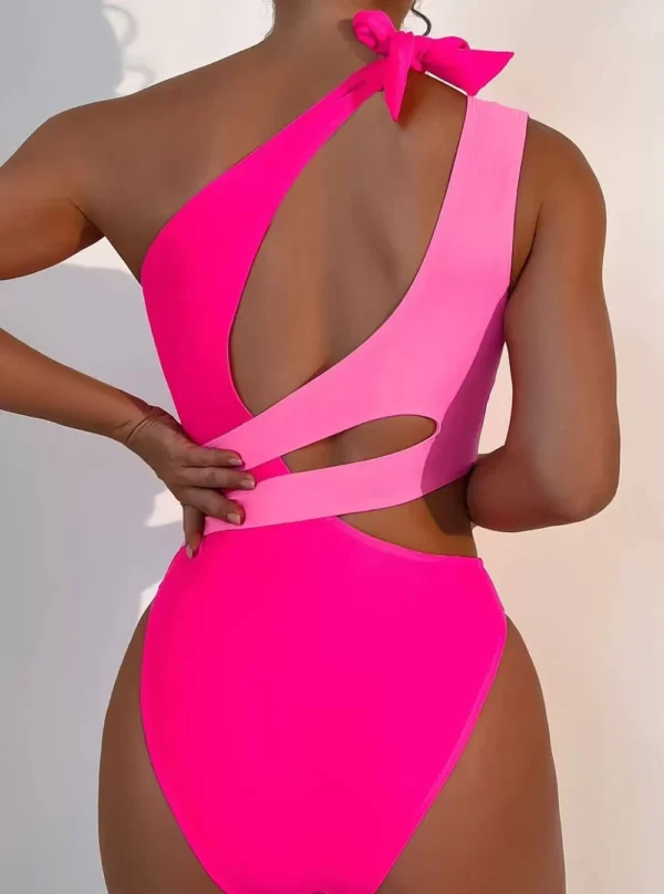 Monokini Bi-color Sierra (rose dos)