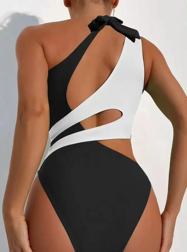 Monokini Bi-color Sierra (noir dos)