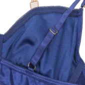 Ensemble sexy en velours bleu Saphir (bonnets)