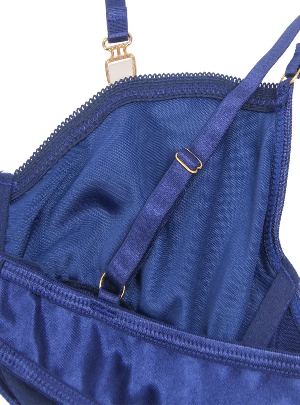 Ensemble sexy en velours bleu Saphir (bonnets)