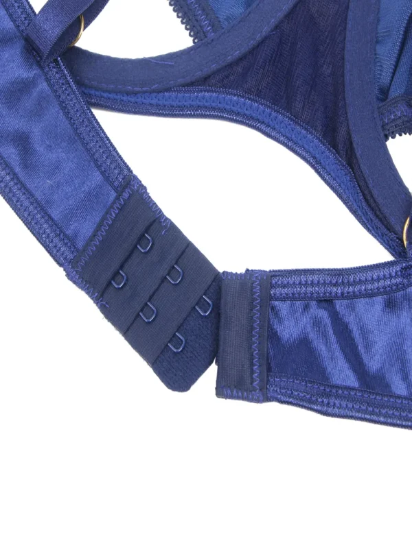 Ensemble sexy en velours bleu Saphir (soutien gorge)