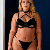 Ensemble sexy en velours noir Intense