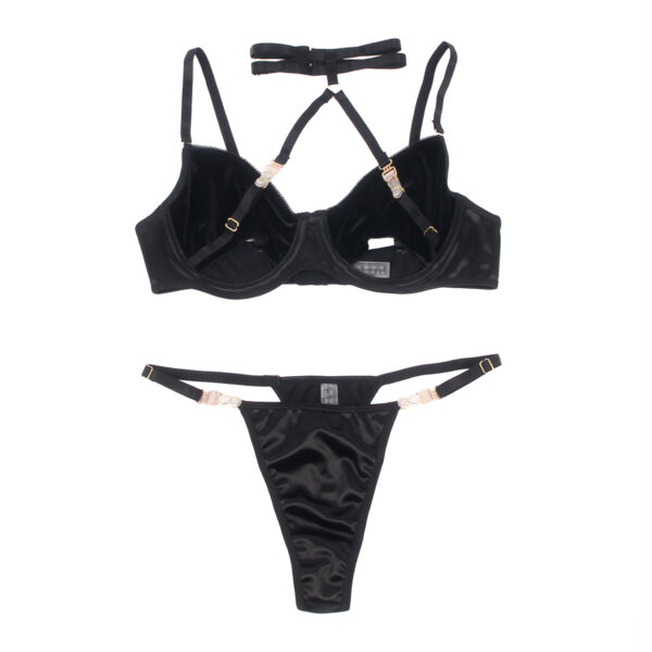 Ensemble sexy en velours noir Intense