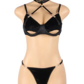 Ensemble sexy en velours noir Intense