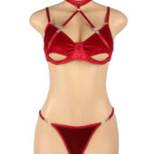Lingerie en velours rouge Ruby (2) Lingerie en velours rouge Ruby