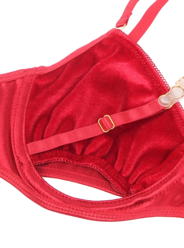 Lingerie en velours rouge Ruby (soutien gorge) Lingerie en velours rouge Ruby (soutien gorge)