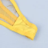 Ensemble transparent jaune à fleurs avec porte-jarretelles Summer (zoom 2)