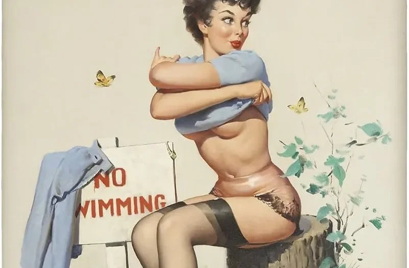 illustration pin up qui se déshabille