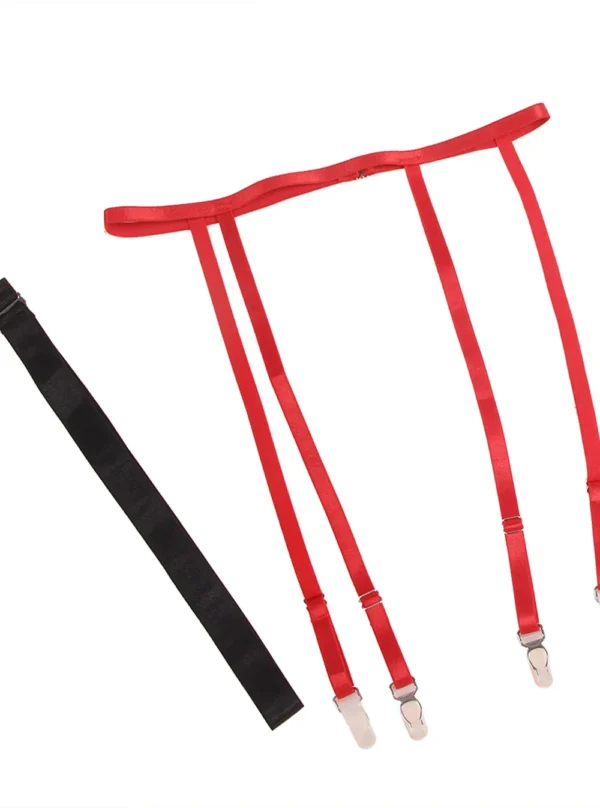 Nuisette avec porte-jarretelles Mère Noël rouge (jarretelles et ceinture)