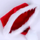 Bonnet Mère Noël rouge et blanc (côté) Bonnet Mère Noël rouge et blanc (côté)