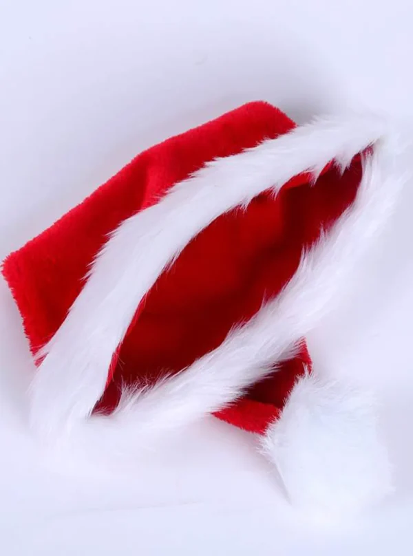 Bonnet Mère Noël rouge et blanc (côté) Bonnet Mère Noël rouge et blanc (côté)