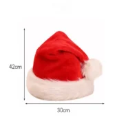 Bonnet Mère Noël rouge et blanc (mensurations) Bonnet Mère Noël rouge et blanc (mensurations)