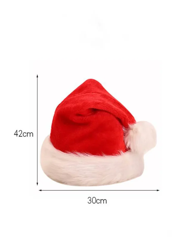 Bonnet Mère Noël rouge et blanc (mensurations) Bonnet Mère Noël rouge et blanc (mensurations)