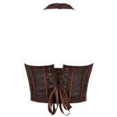Bustier-marron-dos-nu-Sybille-dos-fond-blanc Bustier Sybille marron dos nu avec laçage, vue dos — Shivaleecious