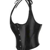 Bustier noir en satin (profil)