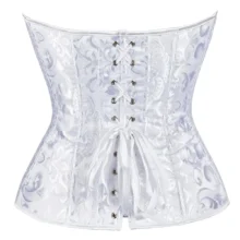 Corset blanc chic à fermeture éclair (2)