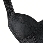 Corset bustier noir à bretelles (7) Corset bustier noir à bretelles (7)