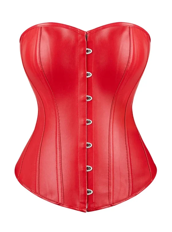 Corset simili cuir rouge Crimson (7) Corset simili cuir rouge Crimson (7)