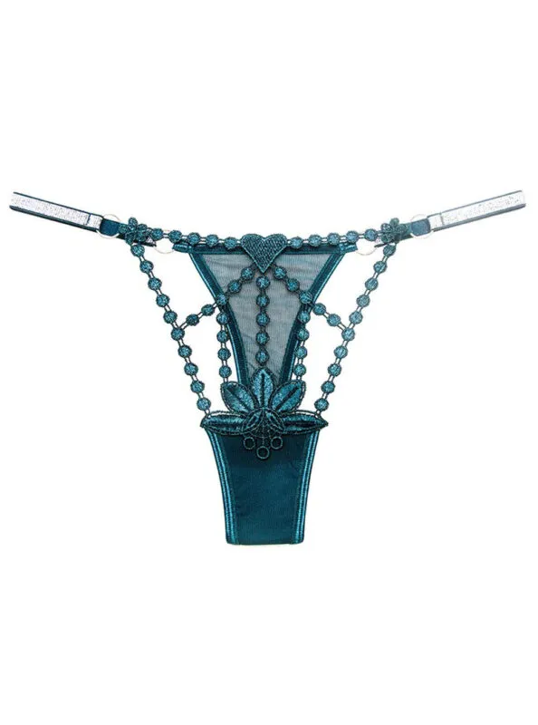 string brodé chic Amalia (vert)