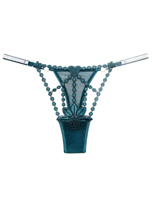 string brodé chic Amalia (vert)