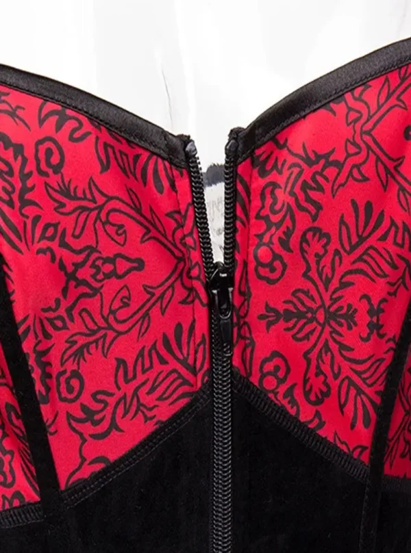 Bustier corset jarretelles amovibles Coquelicot (fermeture éclair) Bustier corset jarretelles amovibles Coquelicot (fermeture éclair)