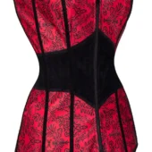 Bustier corset jarretelles amovibles Coquelicot (profil non porté) Bustier corset jarretelles amovibles Coquelicot (profil non porté)
