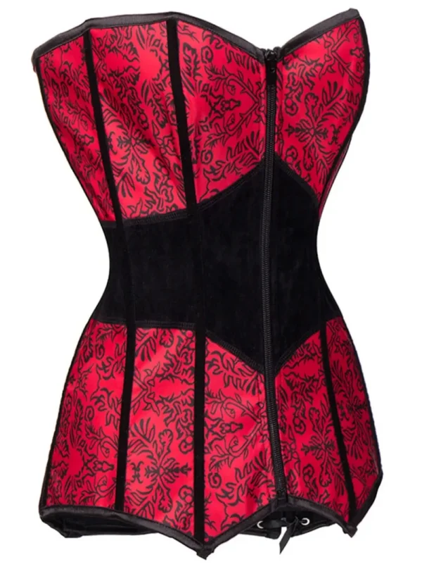 Bustier corset jarretelles amovibles Coquelicot (profil non porté) Bustier corset jarretelles amovibles Coquelicot (profil non porté)