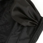 Corset dentelle satin noir Dark Moon (détails) Corset dentelle satin noir Dark Moon (détails)