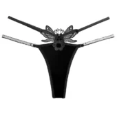 String sexy double lanières papillon et strass (13)