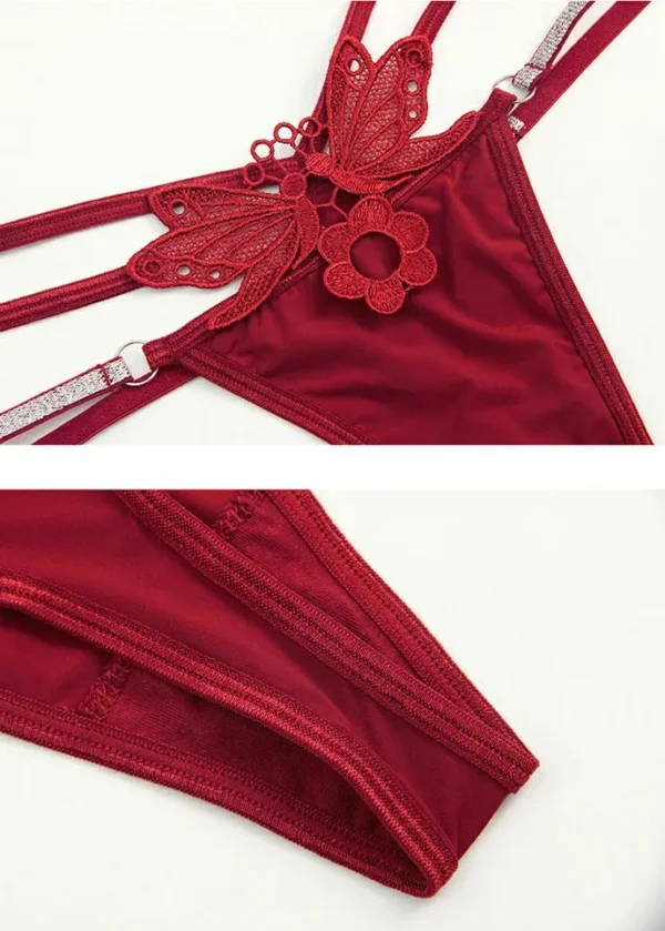 String sexy double lanières papillon et strass (14)