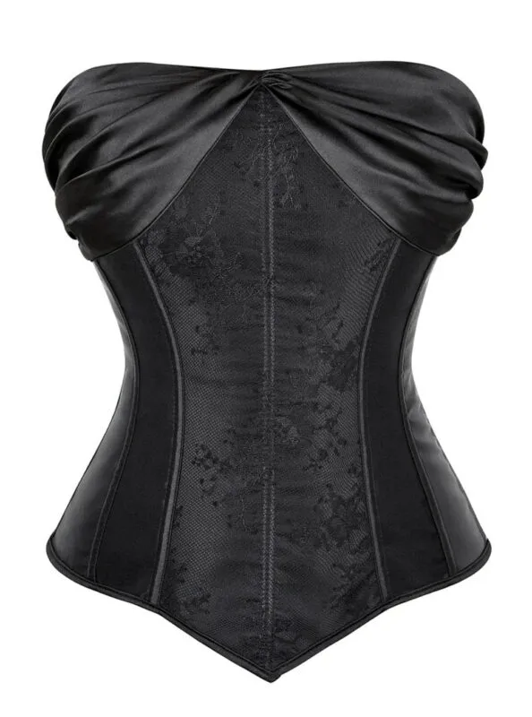corset dentelle satin noir dark moon