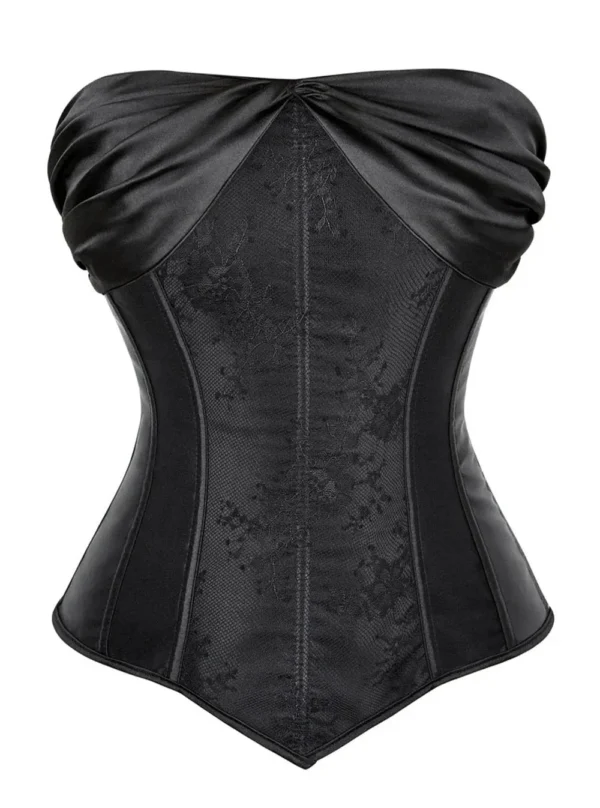 corset dentelle satin noir dark moon corset dentelle satin noir dark moon