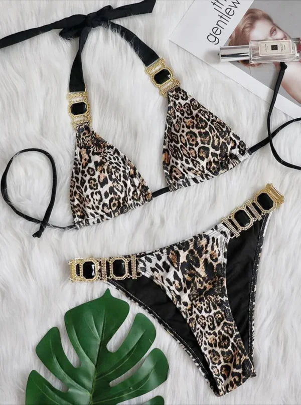 Bikini léopard à boucles dorées Wild Summer (3) Bikini léopard à boucles dorées Wild Summer (3)