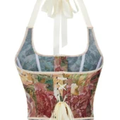 Laçage arrière ajustable du corset, permettant un serrage personnalisé pour une silhouette affinée.