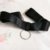 Body cuir, résille et ficelles Romana (collier)